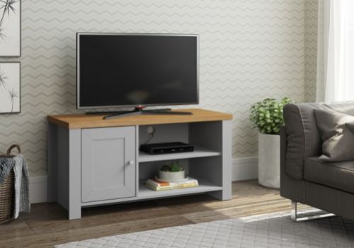 Birlea Winchester Small TV Unit In Grey And Oak