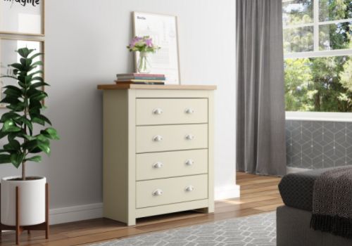 Birlea Winchester 4 Drawer Chest In Cream And Oak