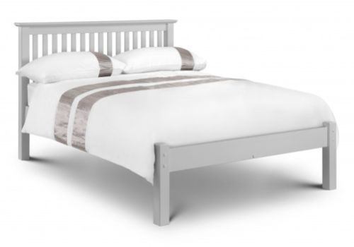 Julian Bowen Barcelona Low Foot End 4ft6 Double Wooden Bed In Dove Grey