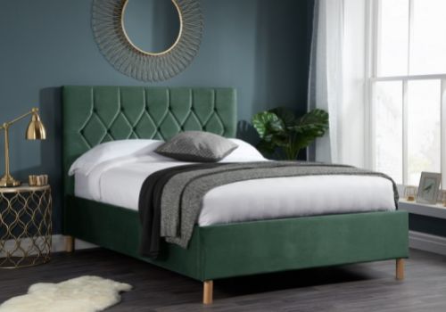 Birlea Loxley 4ft Small Double Green Fabric Bed Frame