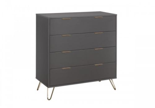 Birlea Arlo 4 Drawer Charcoal Grey Chest