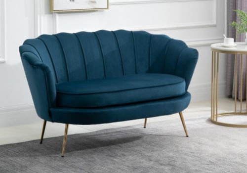 Birlea Ariel 2 Seater Sofa In Soft Blue Fabric
