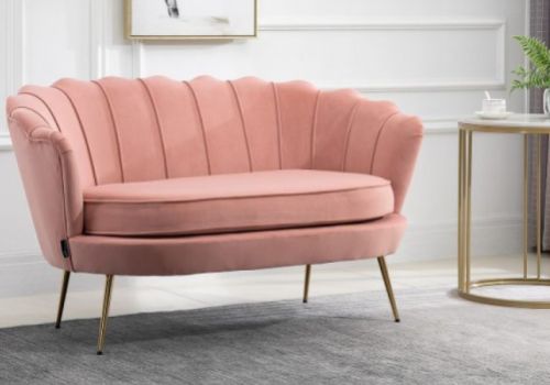 Birlea Ariel 2 Seater Sofa In Soft Coral Fabric