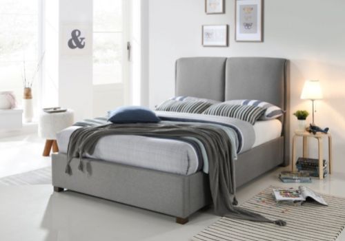 Time Living Oakland 5ft Kingsize Light Grey Fabric Bed Frame