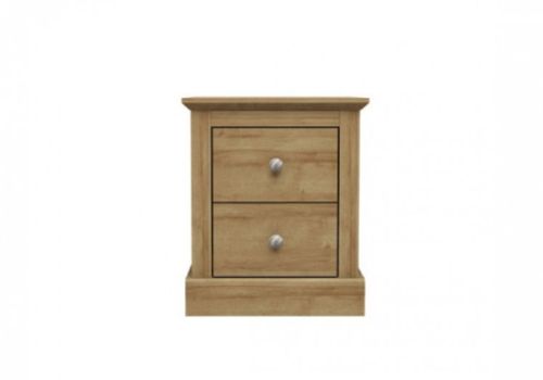 LPD Devon Oak Finish 2 Drawer Bedside