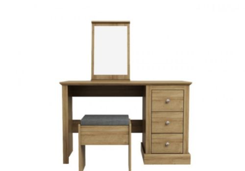 LPD Devon Oak Finish Dressing Table Set