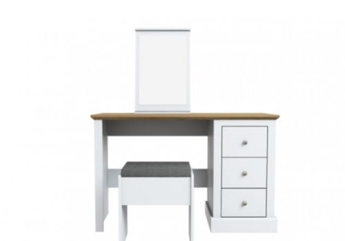 LPD Devon White Finish Dressing Table Set