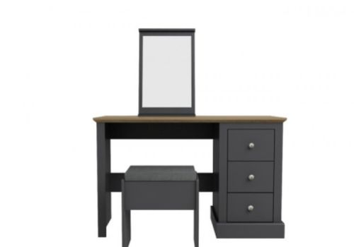 LPD Devon Charcoal Finish Dressing Table Set