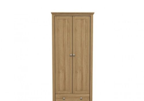 LPD Devon Oak Finish 2 Door 1 Drawer Wardrobe