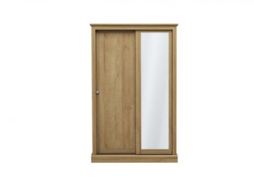 LPD Devon Oak Finish 2 Door Sliding Wardrobe With Mirror