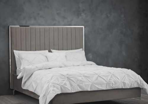 LPD Berkeley 5ft Kingsize Mink Grey Fabric Bed Frame