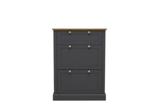 LPD Devon Charcoal Finish Shoe Cabinet