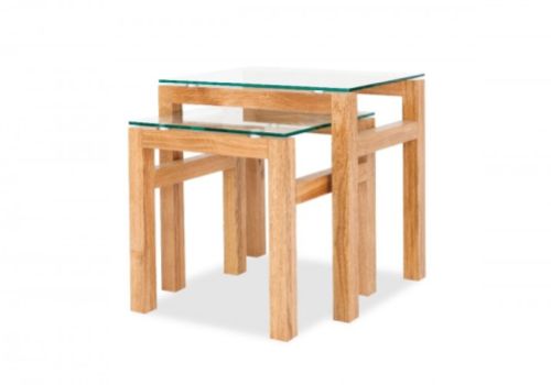 LPD Tribeca Nest Of 2 Tables In White Oak