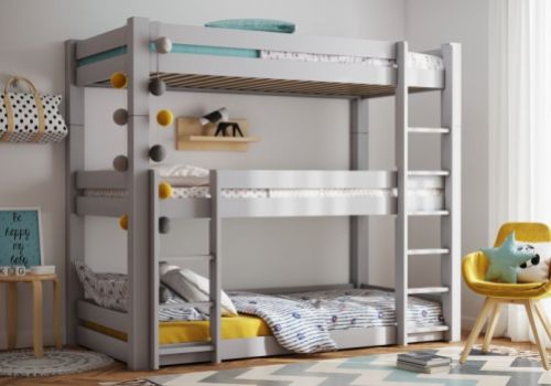 Flair Furnishings Scandinavia Triple Bunk Bed In Grey