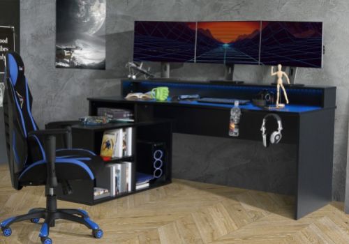 Flair Furnishings Power W Gaming Desk