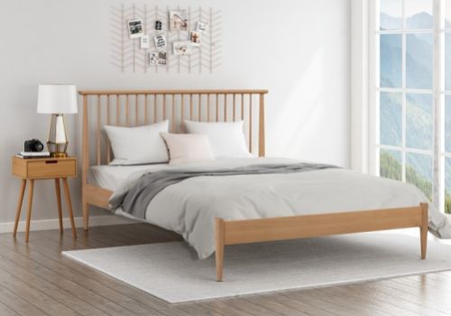 Flintshire Grosvenor 4ft6 Double Solid Oak Wooden Bed