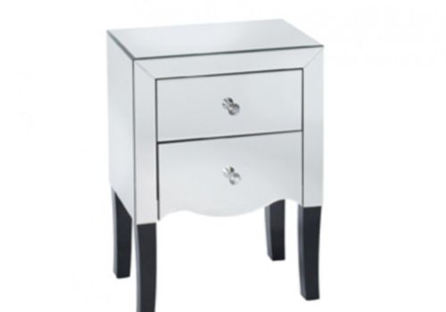 LPD Valentina Mirrored 2 Drawer Bedside