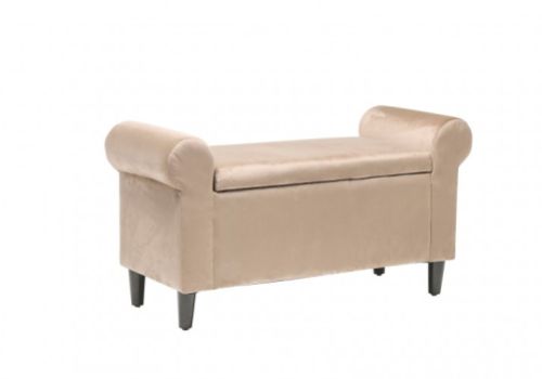 LPD Highgrove Ottoman Storage Box In Beige