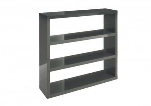 LPD Puro Bookcase In Charcoal Gloss