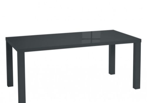 LPD Puro Medium Size Dining Table In Charcoal Gloss