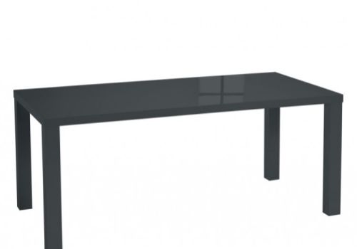 LPD Puro Large Size Dining Table In Charcoal Gloss