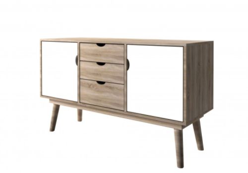 LPD Scandi Sideboard White And Oak Finish