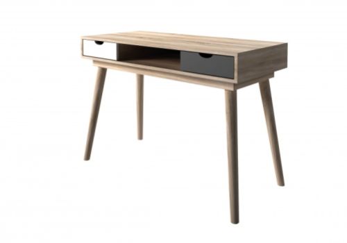 LPD Scandi Desk White Grey And Oak Finish