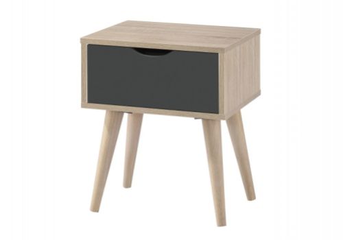 LPD Scandi Lamp Table Grey And Oak Finish