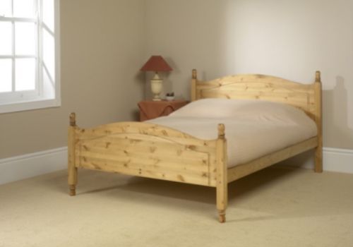 Friendship Mill Orlando High Foot End 4ft6 Double Pine Wooden Bed