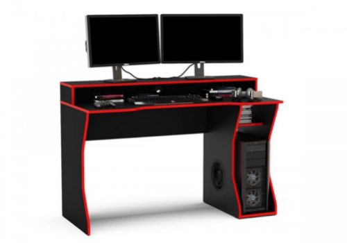 Birlea Enzo Black And Red Gaming Desk