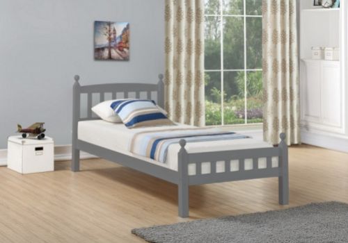 Metal Beds Jennifer 4ft6 Double Pine Wooden Bed Frame In Grey