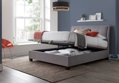 Kaydian Accent 6ft Super Kingsize Marbella Grey Ottoman Storage Bed