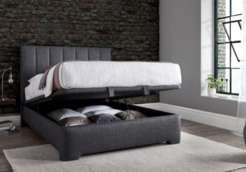 Kaydian Medburn 4ft6 Double Slate Grey Fabric Ottoman Storage Bed