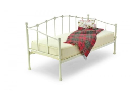 Metal Beds Paris 2ft6 (75cm) Small Single Ivory Metal Day Bed
