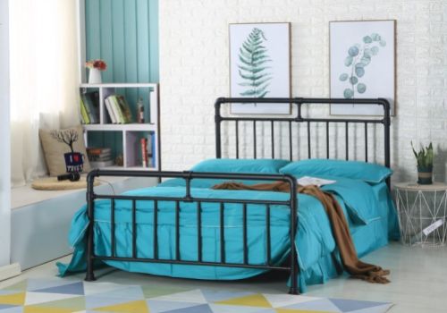 Metal Beds Pippa 4ft6 Double Black Metal Bed Frame