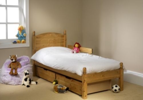 Friendship Mill Teddy 2ft6 by 5ft9 SHORT Junior Single Pine Wooden Bed Frame