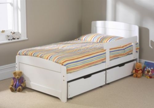 Friendship Mill Rainbow White Bed 3ft Single Wooden Bed Frame