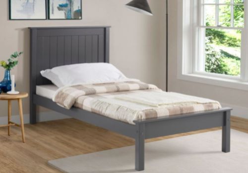 Limelight Taurus 4ft6 Double Dark Grey Wooden Bed Frame With Low Foot End