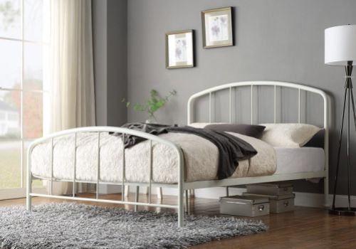 Sleep Design Belmont 5ft Kingsize White Metal Bed Frame
