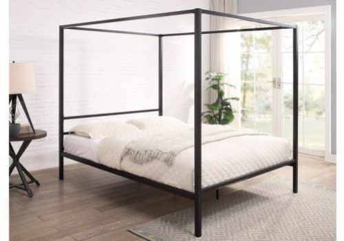 Sleep Design Chalfont 4ft Small Double Black Metal 4 Poster Bed Frame