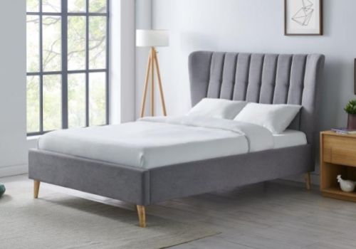 Limelight Tasya 4ft6 Double Light Grey Fabric Bed Frame