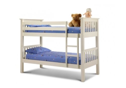 Julian Bowen Barcelona Stone White Wooden Bunk Bed