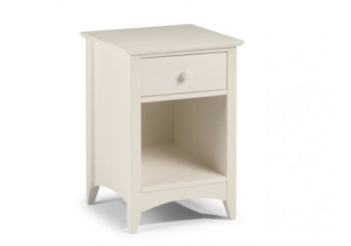 Julian Bowen Cameo Stone White 1 Drawer Bedside