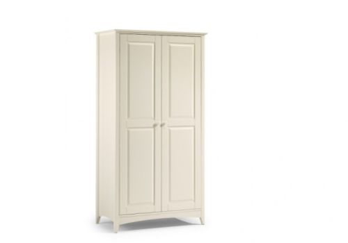 Julian Bowen Cameo Stone White 2 Door Double Wardrobe