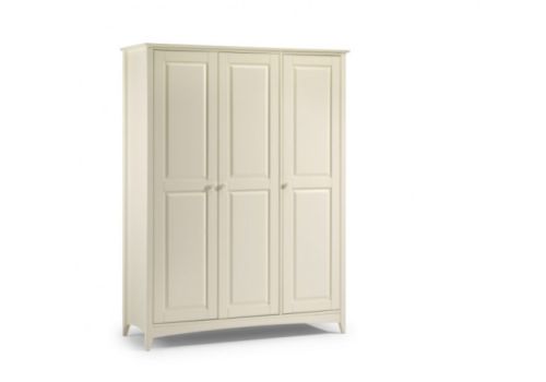 Julian Bowen Cameo Stone White 3 Door Wardrobe