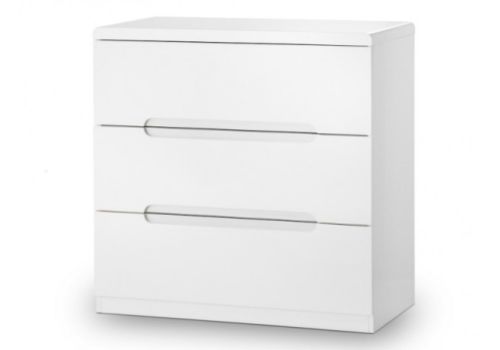 Julian Bowen Manhattan White Gloss 3 Drawer Chest