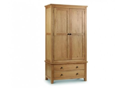 Julian Bowen Marlborough American Oak 2 Door 2 Drawer Combination Wardrobe