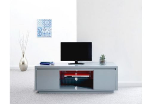 GFW Polar Grey Gloss LED Large TV Unit