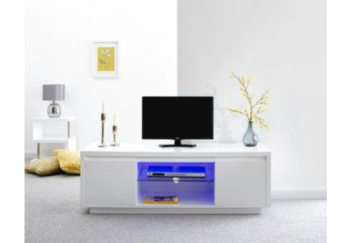 GFW Polar White Gloss LED Large TV Unit