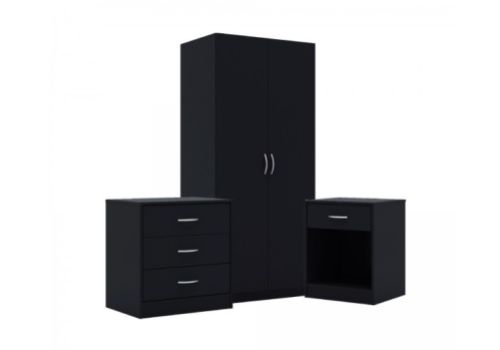 LPD Delta Bedroom Furniture Set In Black